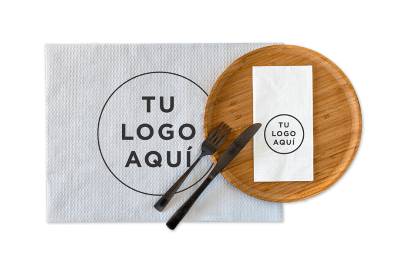 personalización servilletas y mantelitos jimara packaging