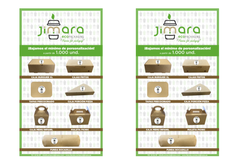 Ofertas personalización de envases para restaurantes jimara packaging