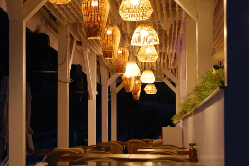 iluminación decoración en restaurantes